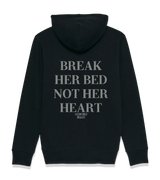 1 black Zip Hoodie grey BREAK HER BED NOT HER HEART #color_black