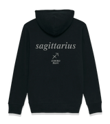 1 black Zip Hoodie grey sagittarius #color_black