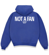 1 blue Boxy Hoodie white NOT A FAN #color_blue