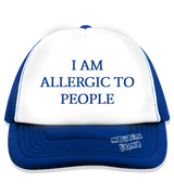 1 blue Trucker Hat blue I AM ALLERGIC TO PEOPLE #color_blue