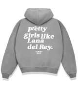 1 grey Boxy Hoodie white pretty girls like Lana del Rey #color_grey