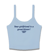 1 lightblue Cami Crop Top navyblue Your girlfriend is a great kisser! #color_lightblue
