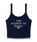 1 navy Cami Crop Top white I AM ALLERGIC TO PEOPLE #color_navy