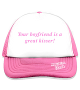 1 pink Trucker Hat pink Your boyfriend is a great kisser! #color_pink