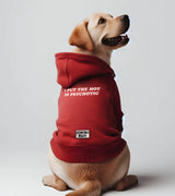 1 red Pet Hoodie white I PUT THE HOT IN PSYCHOTIC #color_red
