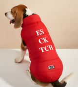 1 red Pet Puffer Jacket white ES CK TCH #color_red