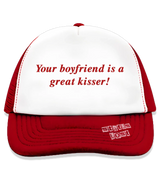 1 red Trucker Hat red Your boyfriend is a great kisser! #color_red