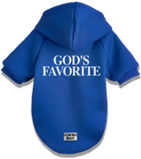 2 blue Pet Hoodie white GOD'S FAVORITE #color_blue
