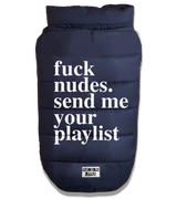 2 navy Pet Puffer Jacket white fuck nudes. send me your playlist #color_navy