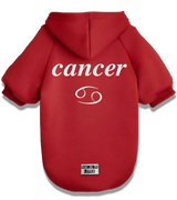 2 red Pet Hoodie white cancer #color_red