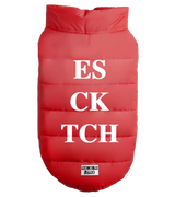 2 red Pet Puffer Jacket white ES CK TCH #color_red