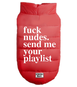 2 red Pet Puffer Jacket white fuck nudes. send me your playlist #color_red