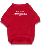 2 red Pet T-Shirt white I'M HER FAVORITE EX #color_red