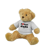 2 white Teddy T-Shirt black I love hot dads #color_white